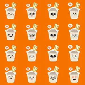 Adorable Kawaii Japanese Characters Wallpaper Wallpaper