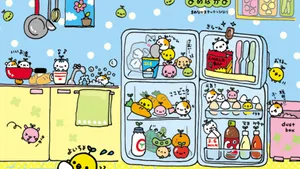 Adorable Kawaii Japanese Food Platter Wallpaper