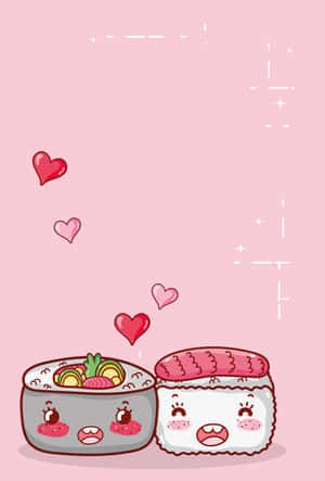 Adorable Kawaii Japanese Food Spread Wallpaper