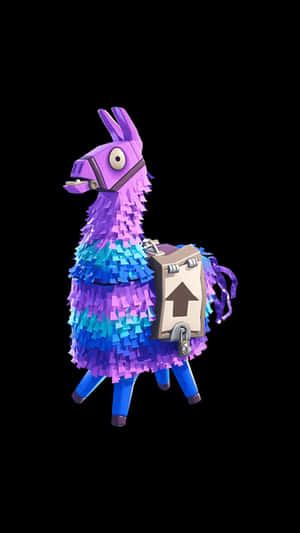 Adorable Kawaii Llama Illustration In Colorful Background Wallpaper