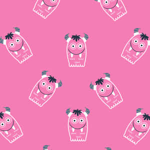 Adorable Kawaii Monster With A Playful Smile Wallpaper