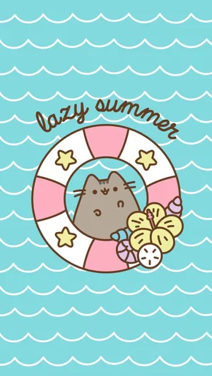 Adorable Kawaii Pusheen Wallpaper