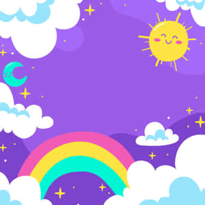 Adorable Kawaii Rainbow Wallpaper Wallpaper