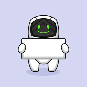 Adorable Kawaii Robot Smiling And Waving Wallpaper