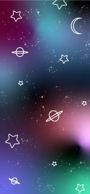 Adorable Kawaii Space Adventure Wallpaper
