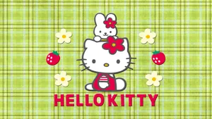 Adorable Kitty White Posing With A Heart Balloon Wallpaper