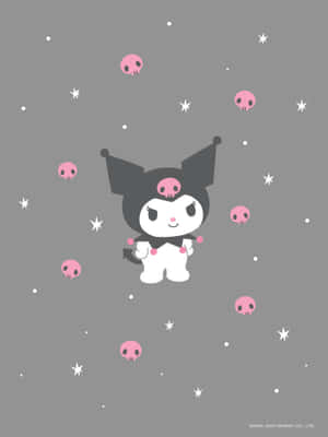 Adorable Kuromi Pattern Wallpaper Wallpaper