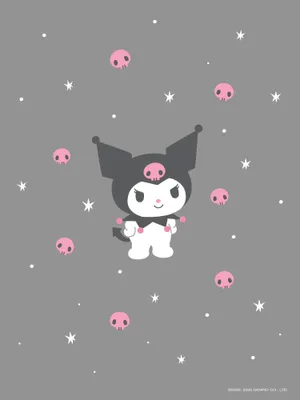 Adorable Kuromi Pattern Wallpaper Wallpaper
