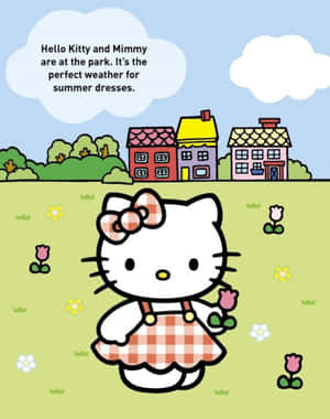 Adorable Mimmy White Smiling Against A Pink Background Wallpaper