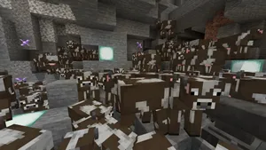 Adorable Minecraft Cow In Its Natural Habitat Wallpaper