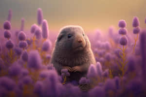 Adorable Molein Lavender Field Wallpaper