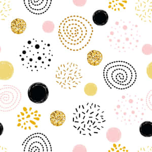 Adorable Pink And White Polka Dot Background Wallpaper