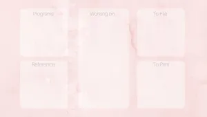 Adorable Pink Desktop Organizer Wallpaper