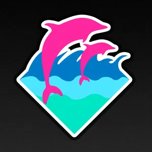Adorable Pink Dolphin Wallpaper
