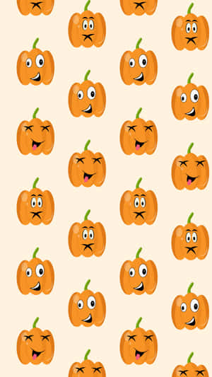 Adorable Pumpkin With Autumn Vibes Wallpaper
