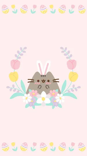 Adorable Pusheen Taking A Cat Nap Wallpaper
