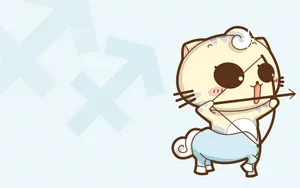 Adorable Sagittarius Cat Centaur Wallpaper