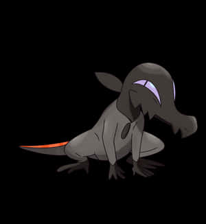 Adorable Salandit On A Clean White Background Wallpaper