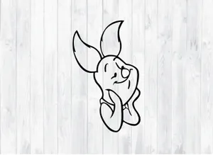 Adorable Sketch Of A Lovely Piglet Wallpaper