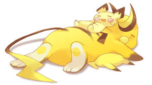 Adorable Slumped Pichu And Raichu Wallpaper