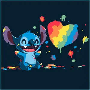 Adorable Stitch In Relaxing Mood Wallpaper