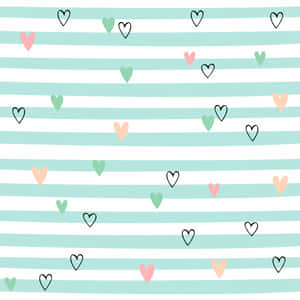 Adorable Striped Pattern In Pastel Colors Wallpaper