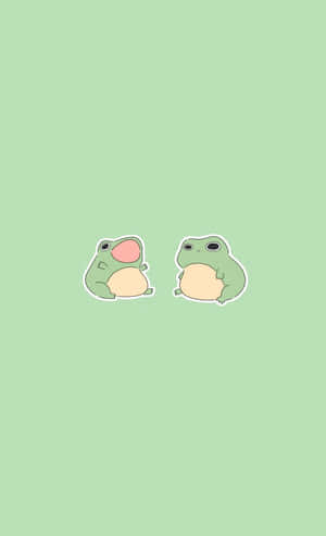 Adorable_ Twin_ Frogs_ Illustration Wallpaper