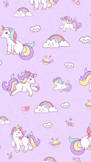 Adorable Unicorn Fantasyland Wallpaper