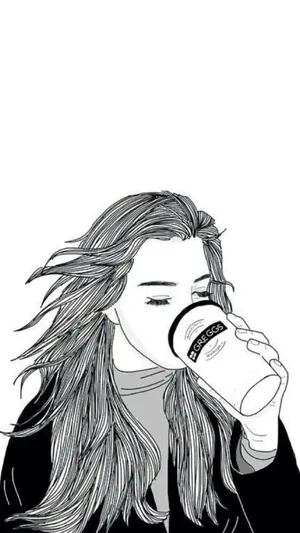 Adorable Young Girl Drawing A Picture Of A Butterfly Wallpaper