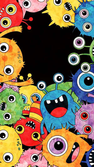 Adorably Fierce Kawaii Monster Wallpaper