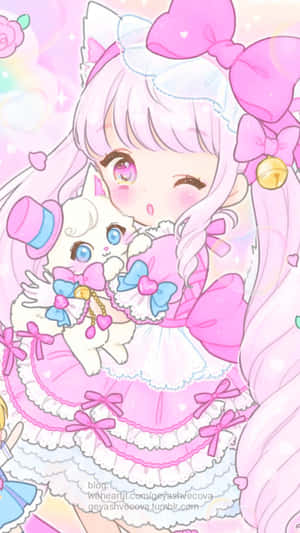 Adorably Sweet Illustration Of A Baby Anime Character Wallpaper