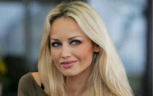 Adriana Sklenarikova Smiling Gracefully Wallpaper