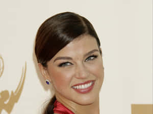 Adrianne Palicki Posing Elegantly In A Dress Wallpaper