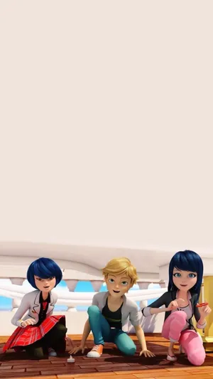 Adrien And Marinette, A Miraculous Duo Wallpaper