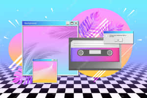 Adrift In The Aesthetic Vaporwave Wallpaper