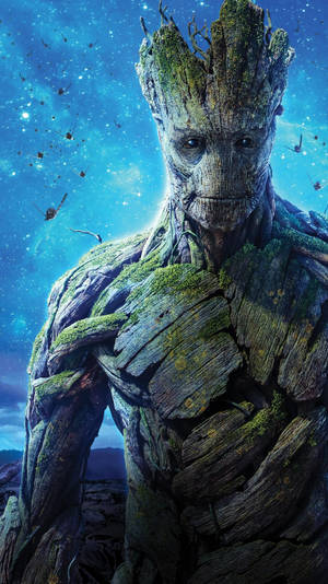 Adult Groot Tree Wallpaper