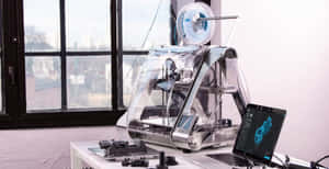 Advanced 3d Printer In Action Wallpaper