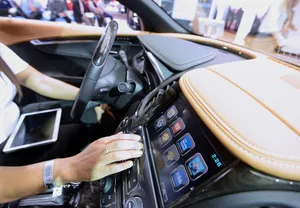 Advanced Car Technology Interface Wallpaper