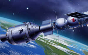 Advanced Space Technology In Action Wallpaper