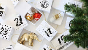 Advent Calendar Gift Boxes Wallpaper