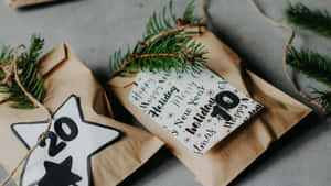 Advent Calendar Gift Wrapping Wallpaper