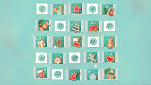 Advent Calendar With Festive Treats Wallpaper