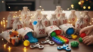 Advent Calendar With Toys Wallpaper