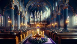 Advent Candle Lighting Ceremony Church Wallpaper