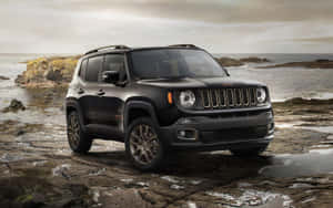 Adventure-ready Jeep Renegade In Its Natural Habitat Wallpaper