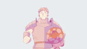 Adventurerwith Magic Shield Wallpaper