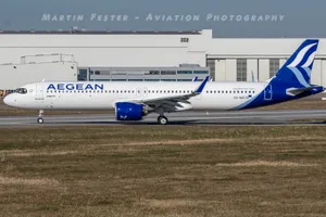 Aegean Airlines Flag Carrier A321-271nx Plane Wallpaper