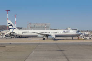 Aegean Airlines Flag Carrier Airbus A321-231 Passenger Plane Wallpaper