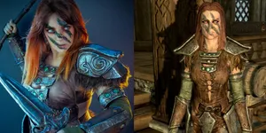 Aela The Huntress, Fierce And Fearless Warrior Wallpaper