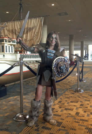 Aela The Huntress - Fierce And Skilled Wallpaper